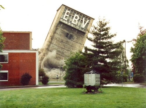 EVZ Förderturm Siersdorf Sprengung 1994